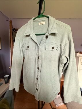 Madewell Light Sage Button-Front Jacket